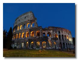 Roman Colosseum at night